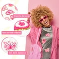 thumbnail image 5 of 10 Uds. Parches de hierro rosa para niñas Y2K chenilla parche de reparación bordado colgante labio rayo leopardo cara accesorios DIY, 5 of 5