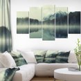 thumbnail image 1 of Lake Herbert in Foggy Morning - Modern Seascape Canvas Artwork, 1 of 3