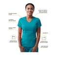 thumbnail image 3 of Adar Pro Modern Athletic Scrub Set For Women - Modern V-Neck Scrub Top & Yoga Jogger Scrub Pants, 3 of 5