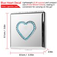 thumbnail image 2 of Fashion Blue Heart Decal Metal Cigarette Case 84 mm 3.34 inch Extra Large 20pcs Capacity,RFID Blocking Credit Card Wallet (Silver), 2 of 7