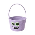 thumbnail image 6 of PLPPYFS Halloween Basket, Woven Cotton Rope Pumpkin Candy Basket, Cute Trick or Treat Bucket with Handle, Small Spooky Bins for Adults, Halloween Decoration Gift Bin Empty, 6 of 6