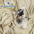 thumbnail image 4 of PHF Fleece Throw Blanket, Fuzzy Soft Lightweight Blankets for Bed, Sofa, Suitable for All Season, Khaki, 50x60 inches, 4 of 6