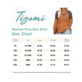 thumbnail image 3 of TIYOMI Plus Size Womens 5X Tops Striped Long Sleeve Crewneck Oversized Color Block Khaki Tees Loose Fit Shirts Early Spring Fall Winter Tunic 5XL 26W 28W, 3 of 3