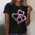 thumbnail image 2 of Staron Women's Casual Printed Short Sleeve Round Neck T-Shirt Funny Graphic Tee Loose Comfy Festival Top, Black M, 2 of 4