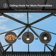 thumbnail image 4 of Sunjoy 12x12 Gazebo, Steel & PC Roof Hardtop Gazebo with Curtain and Netting,Kingston Series, Aluminum Posts, 4 of 18