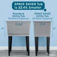 thumbnail image 4 of TEHILA Space Saver 16 Gallon Grey Utility Sink with Chrome Finish Faucet & Side-Sprayer, 4 of 9