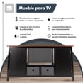 thumbnail image 2 of Mueble para TV Big Room de Madera Comoda Cajonera Tela Repisas Hogar negro, 2 of 3