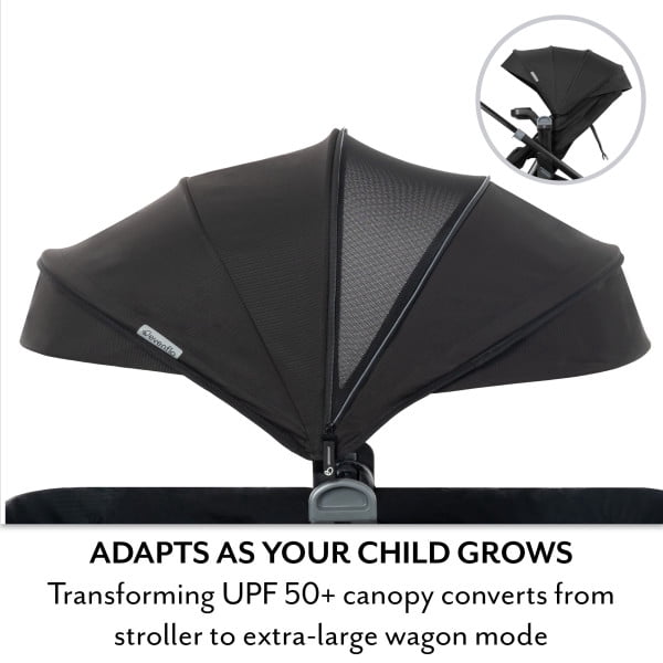 Transformer Stroller to Wagon ,Pitch Black
