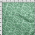 thumbnail image 4 of oneOone Polyester Spandex Sea Green Fabric Asian Floral Craft Projects Decor Fabric Printed By The Yard 56 Inch Wide, 4 of 5