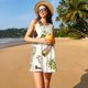 thumbnail image 3 of Balery Grapes Bbottles Wine Vestidos de verano para mujer con estampado: vestido holgado sin mangas, vestido playero informal y cómodo para días calurosos., 3 of 7