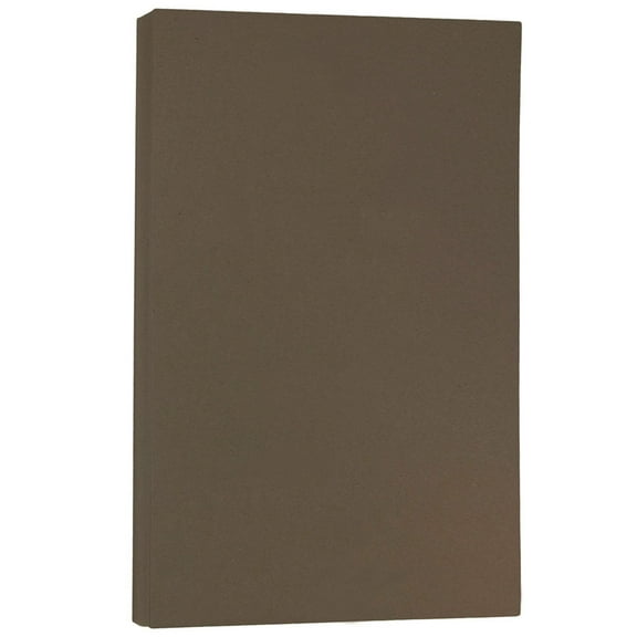 JAM Paper Matte Legal Paper, 8.5x14, 500/Pack, 32lb Dark Brown