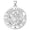 Sterling Silver, variant on Our Lady of Mount Carmel Religious Medal Oval - 2/3 X 3/4 inch Size of Nickel, Solid 14K White Gold