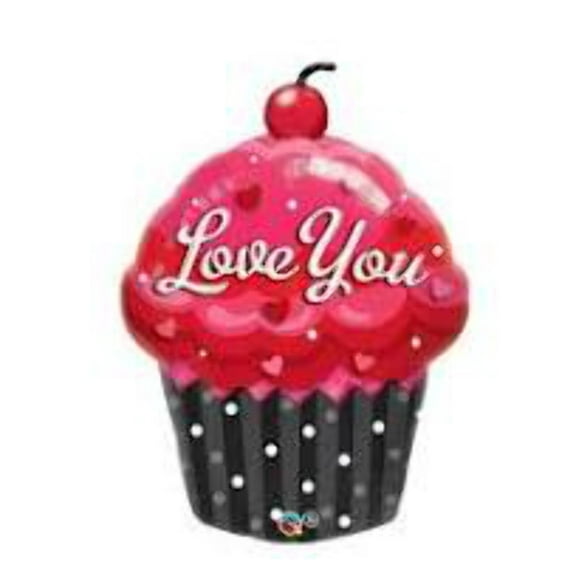 Love You Cupcake 35 Inch Foil Mylar Balloon [16352]
