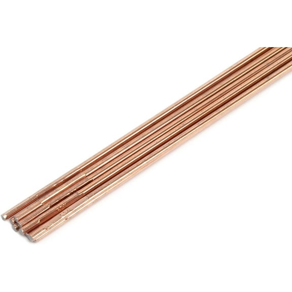Forney 42327 Copper Coated Brazing Rod, 1/8-Inch-by-18-Inch, 10-Rods