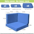 thumbnail image 4 of FKSLIFE 23.6"×23.6"×3.35" Outdoor Patio Cushion Covers with Zipper 14 Pack Waterproof Slipcovers, 4 of 7