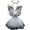 White, variant on Toddler Girls Sleeveless Floral Dress with Carnival Outfit for Stage Show Kindergarten Play Kids Dresses for Girls 2-3 Years