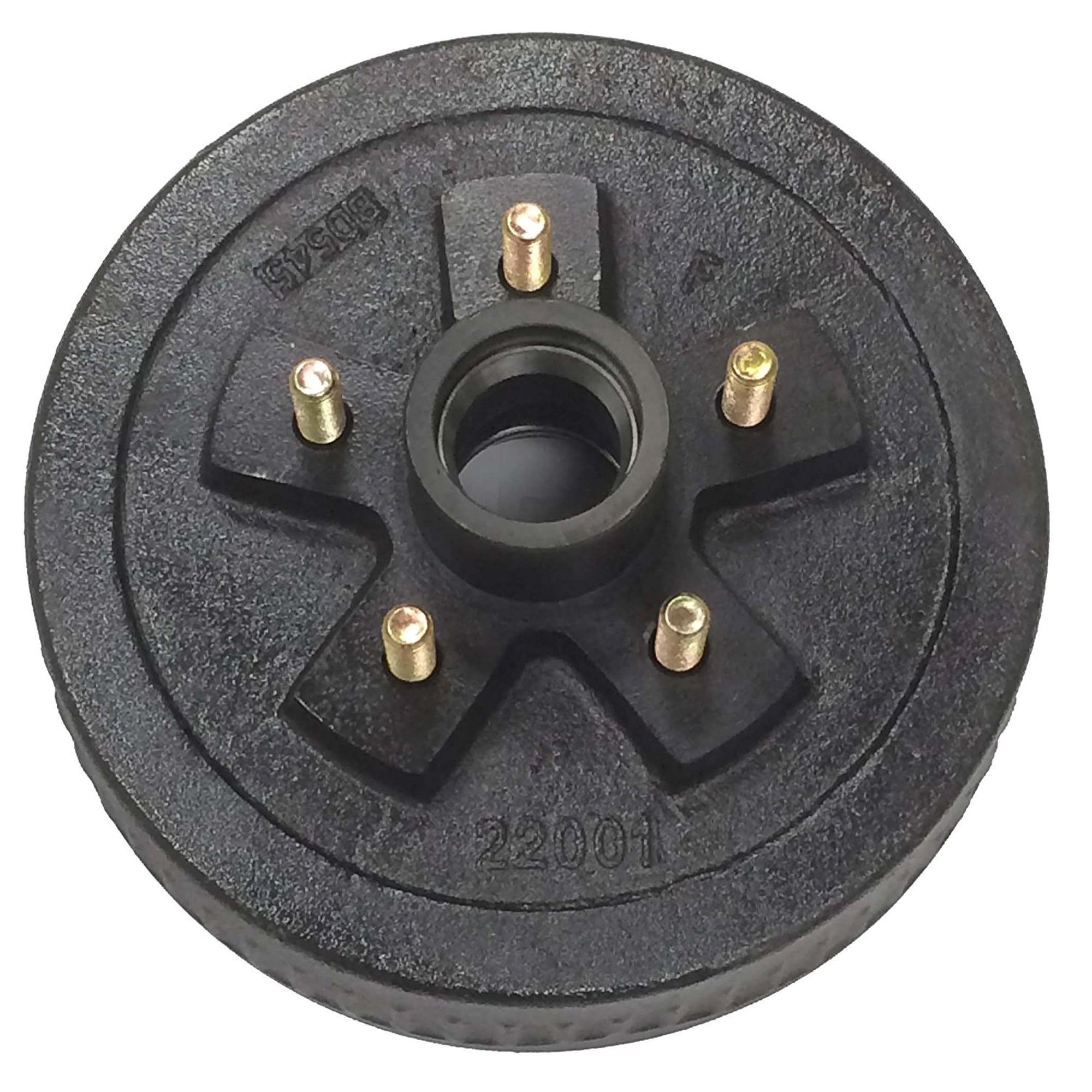One New 10 X 2-1/4 Trailer Brake Drum 5 on 4.5 B.C. for 3500 Lbs Axle - 22001