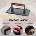 thumbnail image 2 of Grill Press Bellemain de hierro fundido para carne con mango de madera, 2 of 7