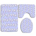 thumbnail image 1 of ABPHQTO Conejos lindos Juego de alfombras de baño de 3 piezas Alfombra de baño Alfombra de contorno y tapa de inodoro ABPHQTO Cont-CHAPPLE-37968, 1 of 2