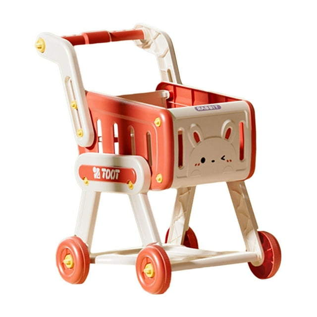 BELOVING Panier d'Achats pour Enfants Jouets Créatifs Jeu d'Imitation pour Enfants Cadeaux de Fête pour Bébé Rouge