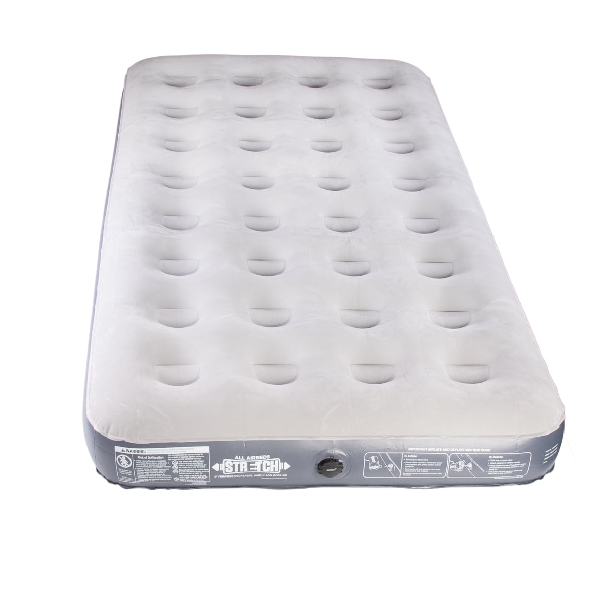 Opened Aerobed ExtraBed 8" Height Twin Air Mattress with Hand-held PumpNew 