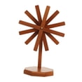 thumbnail image 3 of Posavasos de madera decorativo para centro de mesa para teteras, bebidas y ollas calientes Color madera oscura, 3 of 9