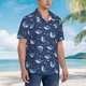 thumbnail image 3 of Fotbe Cartoon Sharks2 Camisa Hawaiana para Hombre Unisex – Camisa Casual de Verano con Botones de Manga Corta de Algodón y Lino,X-Large, 3 of 7