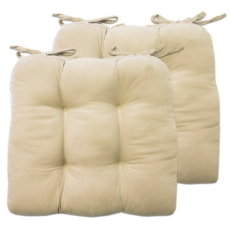 mini corduroy cotton 15 x15 chair pad cushion with tiebacks 2 pack