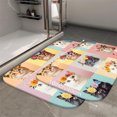thumbnail image 2 of 1pc Cats with Flower Crowns Absorbent Non-Slip Bathroom Thickened Flannel Rug Decor,Soft,Quick Drying,Suitable For Indoor/outdoor Use,Bathrooms,Bedrooms,Kitchens,Terrace,Laundry Rooms,16"x24", 2 of 9