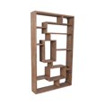 thumbnail image 3 of Sagebrook Home 39" x 5" Brown Fir Wood Geometric Wall Shelf, 3 of 7