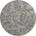 thumbnail image 2 of Addison Rugs Mayfield Premium Machine Washable Transitional Geometric Green Round Rug, 8' x 8', 2 of 6