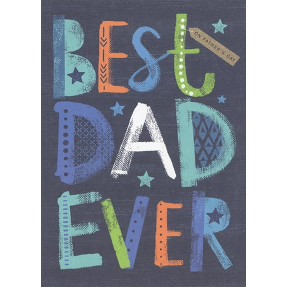RSVP Best Dad Ever: Chalk Style Letters on Dark Blue Father's Day Card for Dad