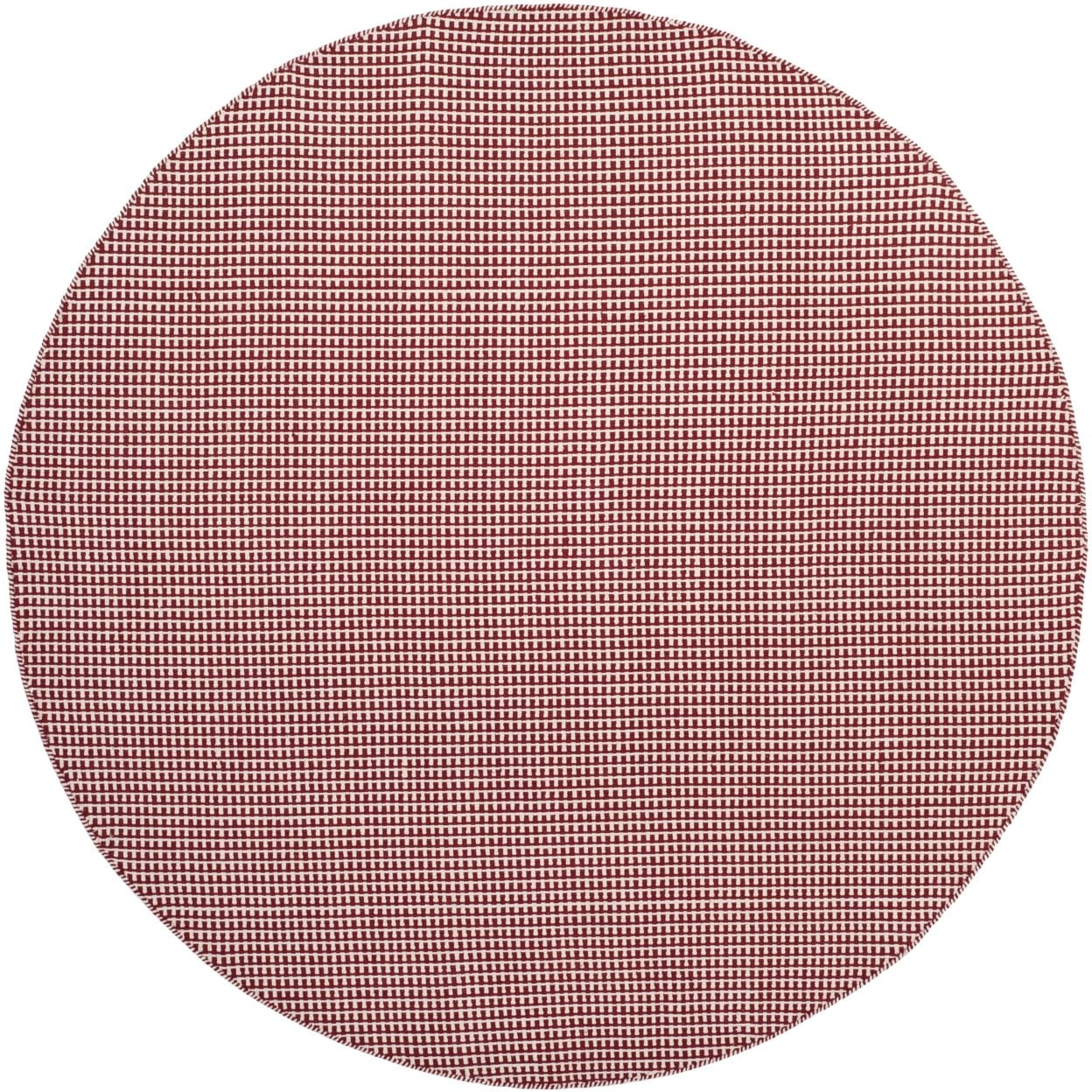 SAFAVIEH Montauk Patton Geometric Cotton Area Rug, Ivory/Red, 5' x 8'