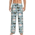 thumbnail image 2 of Lsque Swan Princess On Lake Print Men's Pajama Pants, Lounge Pant - Comfortable Home Wear,Elastic Waistband, Stylish Design-Medium, 2 of 9