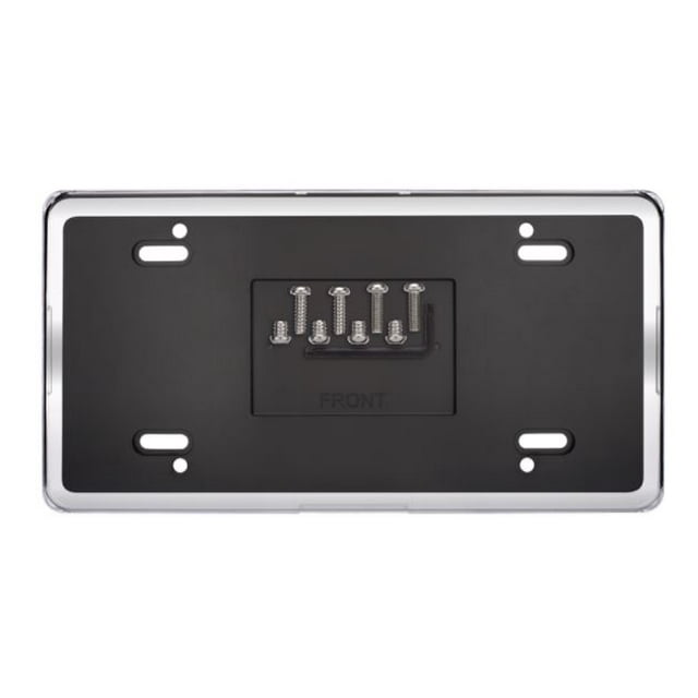Cruiser 62730 License Plate Frame VAULT ABS Plastic; Chrome Or Clear; With Mounting Plate/ Frame Insert/ Novelty Plate Shield
