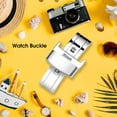 thumbnail image 3 of Joernso Watch Buckle Universal Stainless Steel Men Women Double Push Button Butterfly Watch Strap Folding Clasp for Watchmaker, 3 of 8