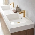 thumbnail image 2 of Pemberly Row Double Sink Bathroom Vanity Natural Oak Wood White Top No Mirror, 2 of 10