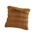 thumbnail image 3 of Fancyes Plush Pillow Cover, Decorative Pillow Case, Compact Multipurpose Accessories 17x17 Inch Cushion Cover, Pillow Case for Bed, Sofa, Living Room Khaki, 3 of 8