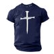 thumbnail image 2 of Camisa Casual de Cuello de la Tripulación de la Impresión de Pascua de Manga Corta de Verano Top Ligero de Poliéster para los Hombres, Camiseta de Manga Corta para el Uso Diario de Primavera Verano, 2 of 9