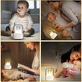 thumbnail image 3 of Luz nocturna para niños, luz nocturna recargable por USB con control táctil para bebé, luz nocturna LED portátil ajustable de tres colores montada en la pared, accesorios para habitación de bebé, 3 of 5