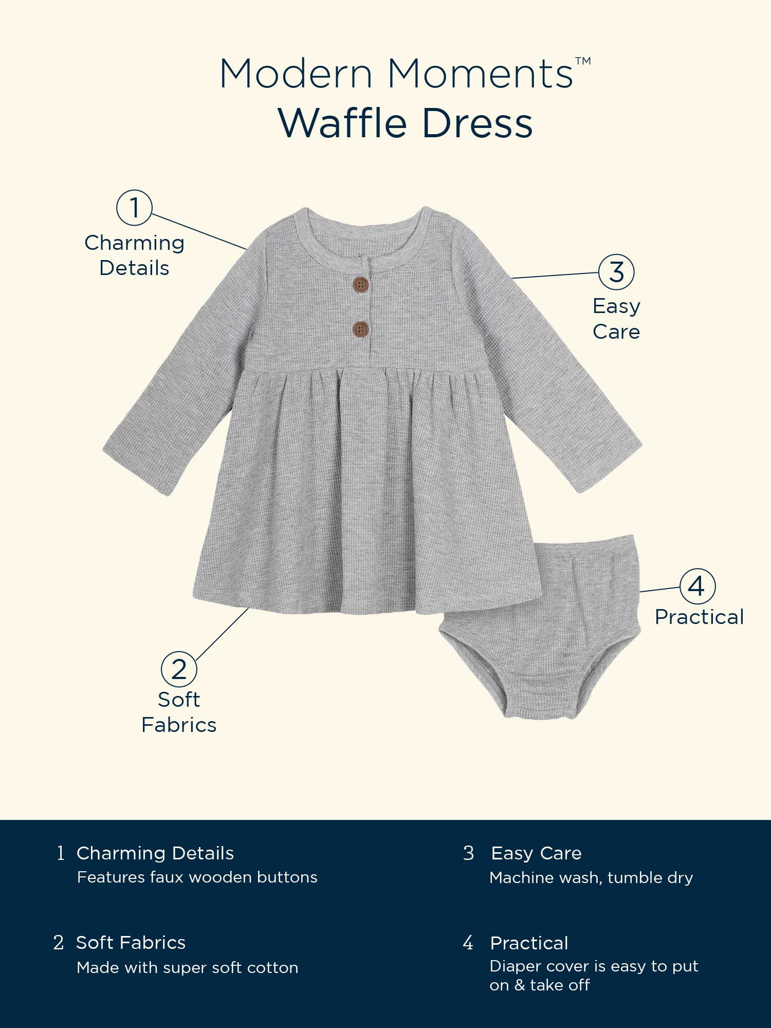 Toddler Girl Ruffled Waffle Solid Long-sleeve Tee