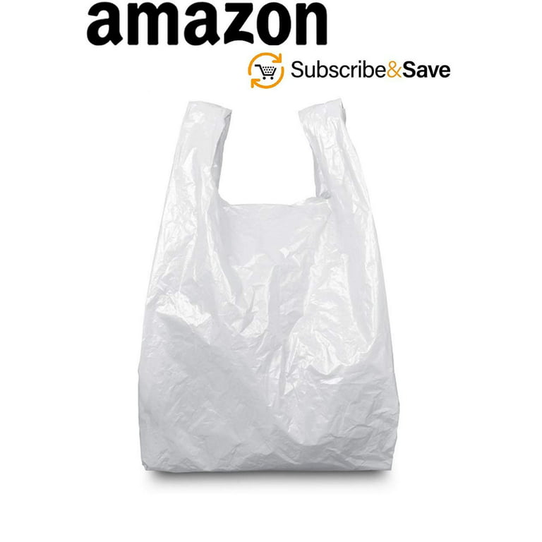 White Wholesale Plastic T-Shirt Shopping Bags - Large