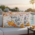 thumbnail image 2 of Outdoor Pillow Covers 20x12 Set of 2, Fall Maple Leaf Waterproof Patio Throw Pillow Covers for Couch Sofa Chair, Thanksgiving Orange White Pumpkin Plaid Decorative Pillowcases for Throw Pillows, 2 of 9