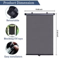 thumbnail image 2 of 2Pcs Retractable Car Auto Side Window Baby Sun Shade Shield Roll Cover 55*50CM, 2 of 4