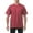 Burgundy, variant on Men's Heavyweight Cotton Short Sleeve Crew Neck T-Shirt