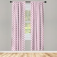 thumbnail image 4 of Ambesonne Modern Window Curtains, Geometric Stripes Squares, Each 28" W x 95" L, Pale Pink Quartz and White, 4 of 4