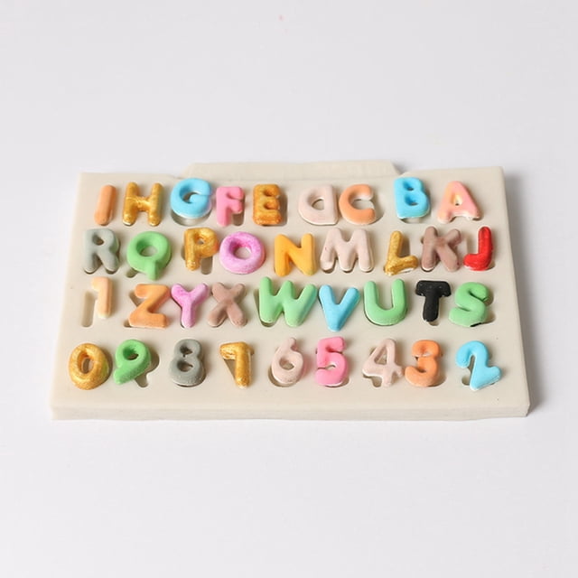 Haofy Cake Mold, Mold,Silicone Cake Mold English Capital Letters Number Pattern Baking DIY Mold Making Tool