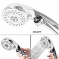 thumbnail image 3 of Juego de ducha de mano con botón de ducha tipo lluvia, parada de agua con un botón, cabezal de ducha presurizado para baño, cabezal de ducha de cinco funciones, 3 of 5