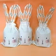 thumbnail image 7 of Return Pallets! Bunny Gift Bag Bunny Birthday Decoration for Easter Kids Party Baby Shower Linen Sweet Candy Beige Drawstring Bags Garden Tea Party Favors Decorations Supplies, 7 of 7