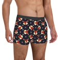 thumbnail image 5 of Men's Boxer Briefs, Fox Floral Print Soft Comfy Mens Underwear Boxer Briefs Breathable With Widen Waist, 5 of 7